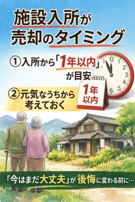 施設に入るタイミングで不動産売却を検討した方がいい理由｜富山市の空き家相談で見えてきた現実