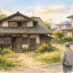 富山市の築年数が経った空き家のイメージ（解体するかそのまま売るか迷っている状態）