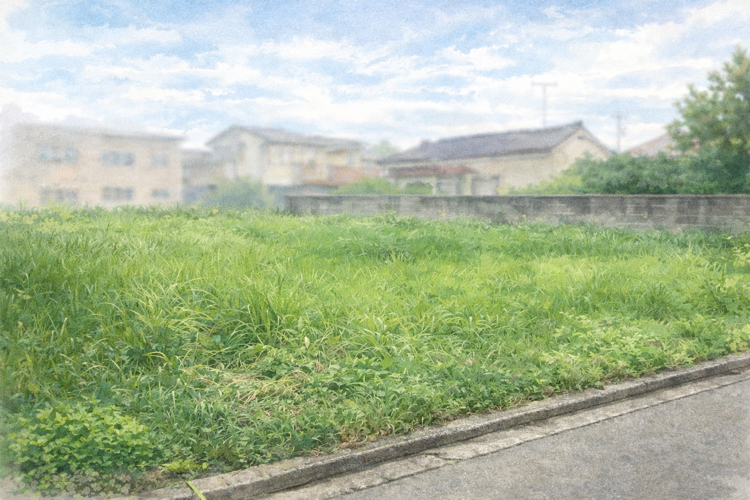 市街地に位置し立地は悪くないのに再建築不可で放置された土地