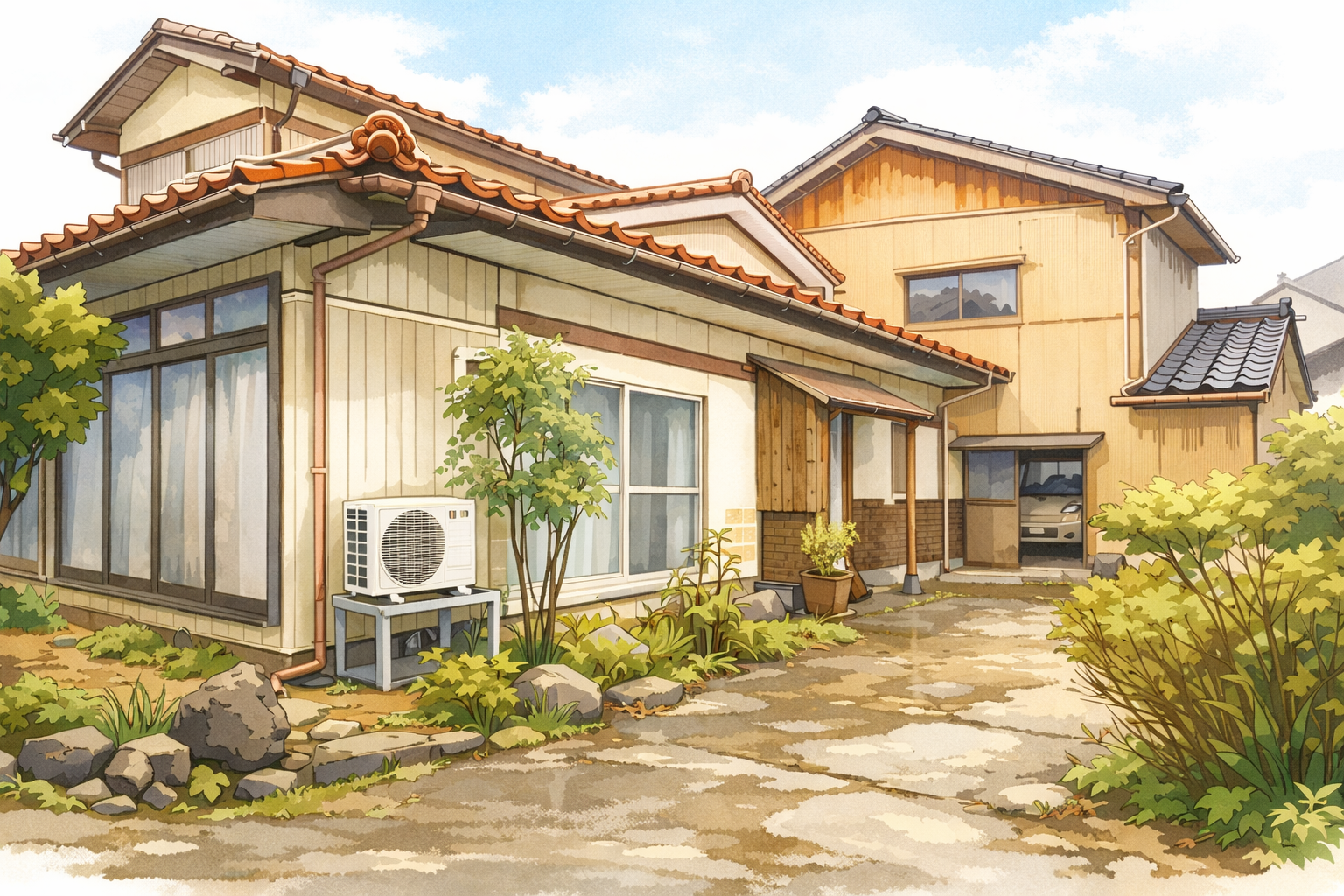 氷見市の再建築不可中古住宅（築古住宅）の外観イメージ