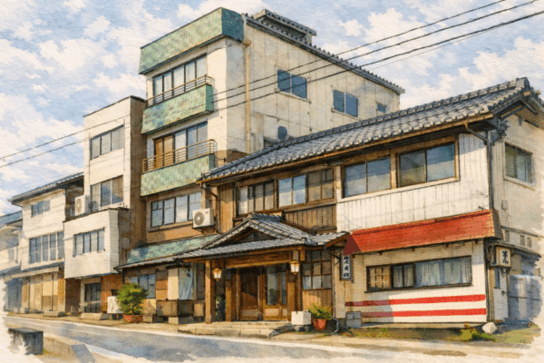 【売却実績】富山市八尾町・越中八尾駅前の旅館を売却｜事業用不動産の成約事例