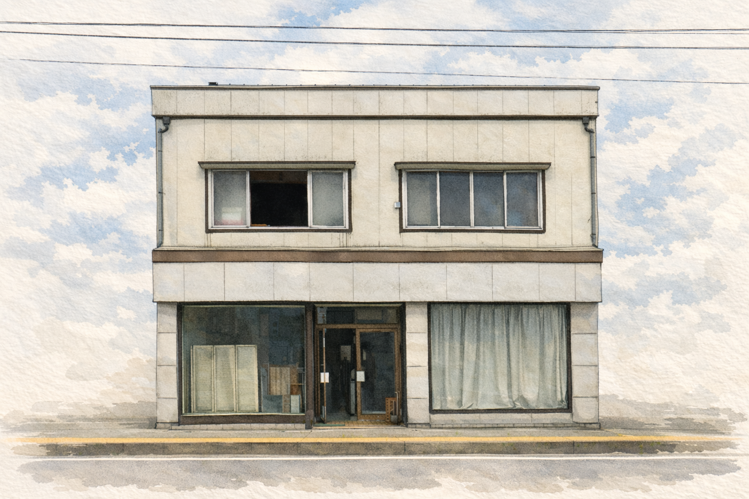 射水市旧新湊市の店舗付き長屋住宅の外観イメージ