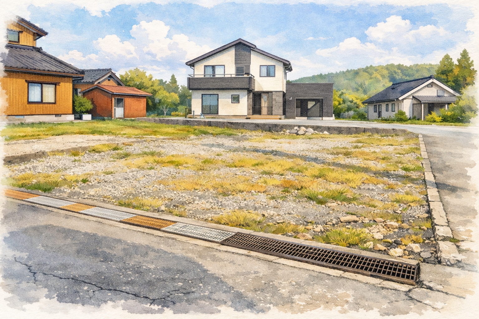 富山市八尾町の更地（空き地）の外観イメージ