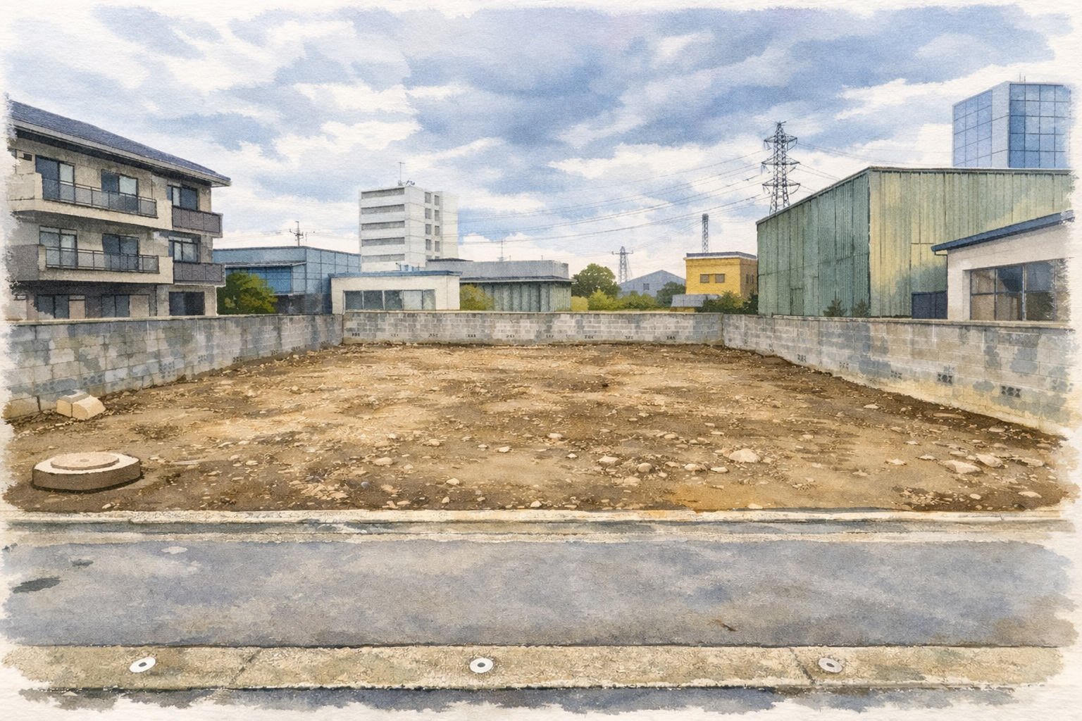 富山市高屋敷の売り土地（新築住宅用地）の外観イメージ