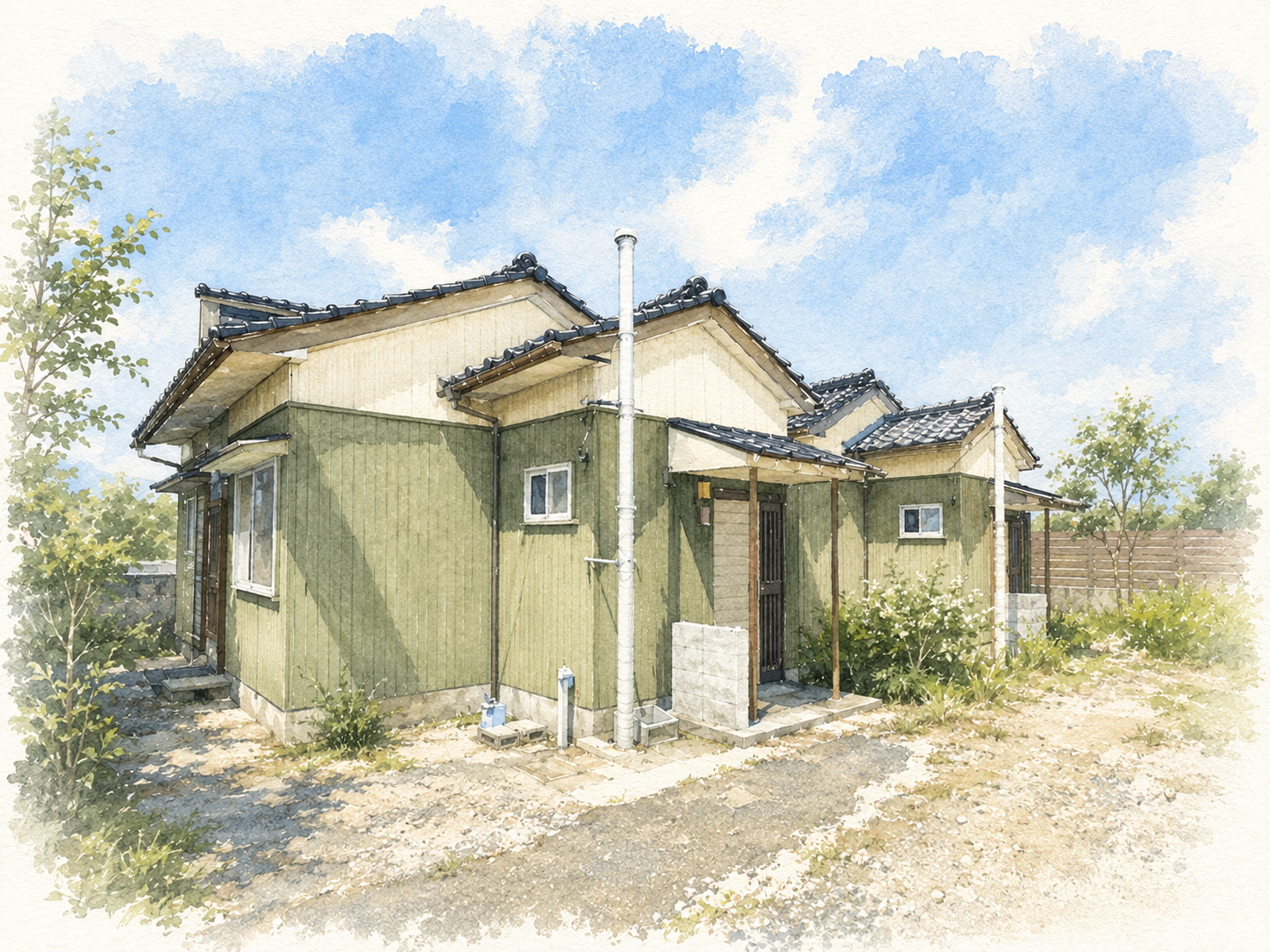 富山市中川原の貸家3棟（オーナーチェンジ物件）の外観イメージ