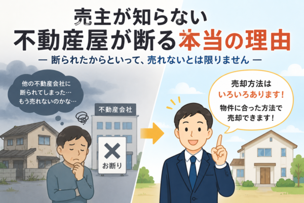 売主が知らない「不動産屋が断る本当の理由」｜断られたからといって売れないとは限りません