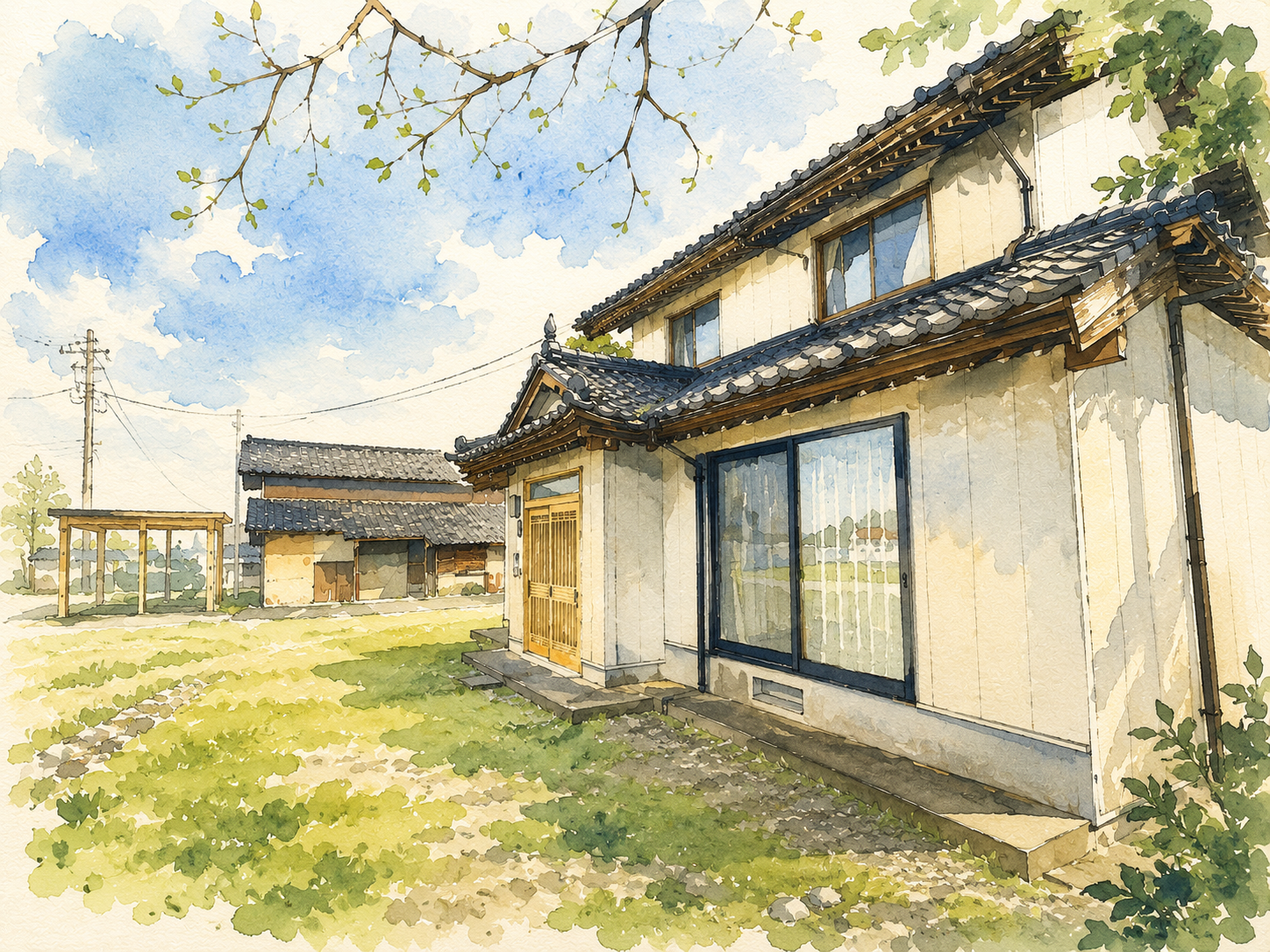 富山市八尾町の約300坪の敷地を持つ中古住宅の外観イメージ