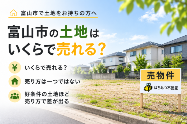 富山市の土地はいくらで売れる？更地・駐車場・空き地を売却するときの考え方